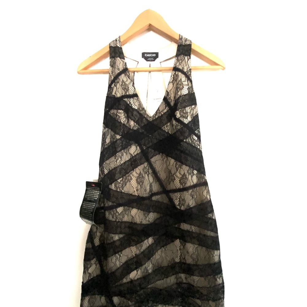 Black and Cream Lace Dress